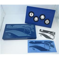 2014 50TH ANNIVERSARY KENNEDY SILVER HALF DOLLAR 4-COIN SET US MINT WITH BOX & COA MINT MARK P,S,D,W