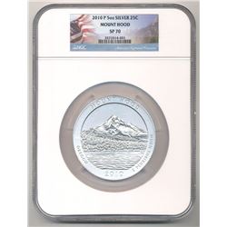 2010-P 5 OZ SILVER AMERICA THE BEAUTIFUL MOUNT HOOD SILVER COIN NGC SP 70