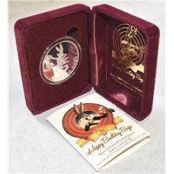 HAPPY BIRTHDAY BUGS "BUGS BUNNY" WHATS UP DOC? RARE LIMITED PROOF EDITION 1 OZ SILVER ROUND
