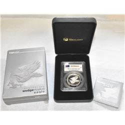 2014-P HIGH RELIEF $1 AUSTRALIAN WEDGE-TAILED EAGLE PROOF 1 OZ SILVER  PCGS PR 70 DCAM JOHN MERCANTI