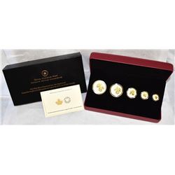 2014 FINE SILVER FRACTIONAL 5-COIN SET "THE MAPLE LEAF" ROYAL CANADIAN MINT WITH BOX & COA
