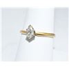 Image 2 : 14K YELLOW GOLD LADY'S RING WITH TEAR DROP SHAPED DIAMOND SIZE 8.5