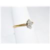 Image 3 : 14K YELLOW GOLD LADY'S RING WITH TEAR DROP SHAPED DIAMOND SIZE 8.5