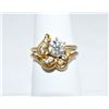 Image 2 : BEAUTIFUL 14K YELLOW GOLD LADY'S DIAMOND WEDDING RING SET SIZE 6.25