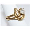Image 3 : BEAUTIFUL 14K YELLOW GOLD LADY'S DIAMOND WEDDING RING SET SIZE 6.25