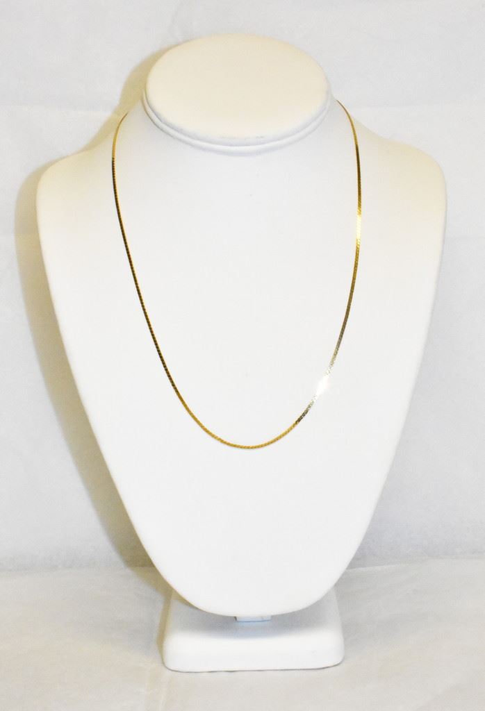 Yellow Gold 14k Flat Snake Chain Necklace 19"