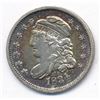Image 1 : 1834 HALF DIME with BULLSEYE RAINBOW COLOR, AU58 condition Capped Bust half dime.