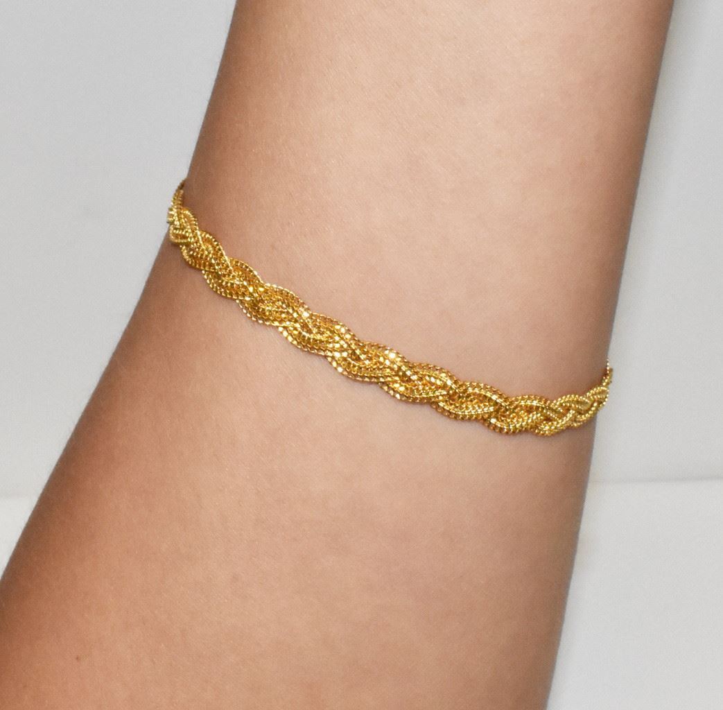 Luxury Yellow Gold Womens Bracelet 21K wheat link Luxury Yellow Gold Womens Bracelet 21K wheat link