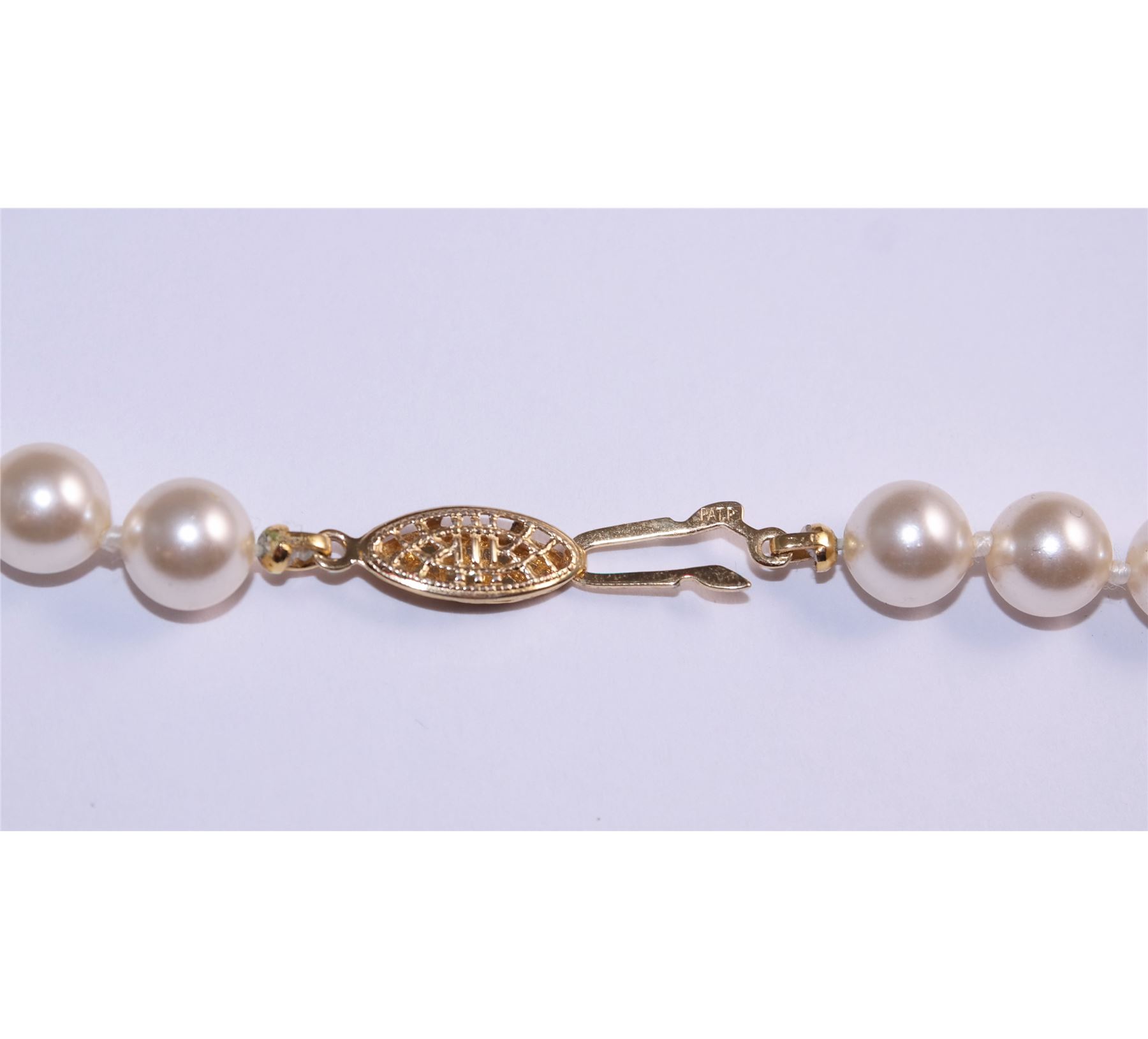 24" ELEGANT 78MM PEARL NECKLACE WITH FISH HOOK CLASP AND PEARL
