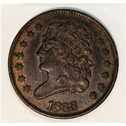 1833 Classic Head Half Cent Uncirculated Condition
