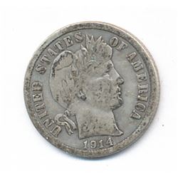 1914 Barber Dime Fine