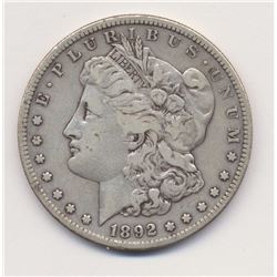 1892-S Very Fine Quality Morgan Silver Dollar