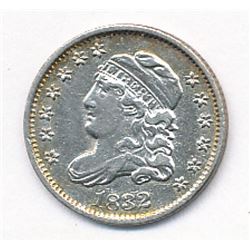 Liberty Capped Half Dime 1832 AU 58+ Super Slider