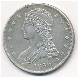 1838 Reeded Edge Half Dollar Capped Bust AU58 Super Slider