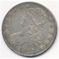 1827 Capped Bust Half Dollar AU58++ Super Slider