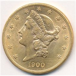 1900 MS62 Quality $20 Gold Liberty (reserve=LLIB)