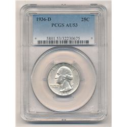 1936-D PCGS AU53 Washington Quarter