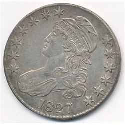 1827 Capped Bust Half Dollar AU58++ Super Slider