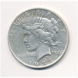 1935-S SAN FRANCISCO PEACE SILVER DOLLAR VF DETAILS