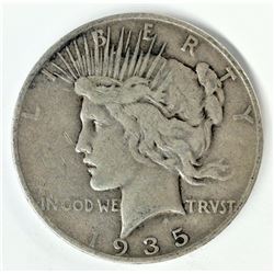 1935-S SAN FRANCISCO PEACE SILVER DOLLAR VF DETAILS