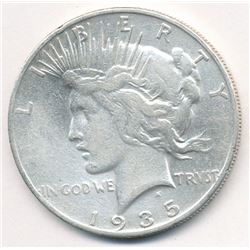 1935-S SAN FRANCISCO PEACE SILVER DOLLAR XF DETAILS