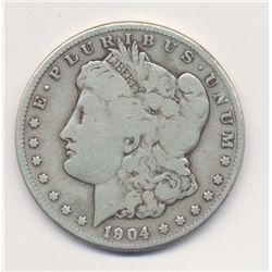 1904-S (San Francisco) Morgan Silver Dollar FINE QUALITY, COLLECTOR DATE