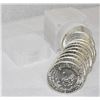 Image 1 : 1952 MINT CONDITION ROLL OF WASHINGTON/ CARVER SILVER HALF DOLLARS (20-COINS)