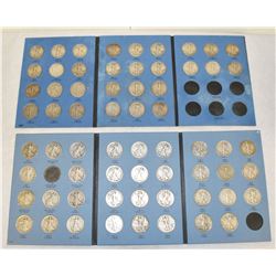 COMPLETE WALKING LIBERTY SILVER HALF DOLLAR COLLECTION 65 COINS 1916-1947
