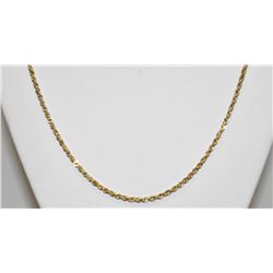 24" 14k Yellow Gold Rope Chain