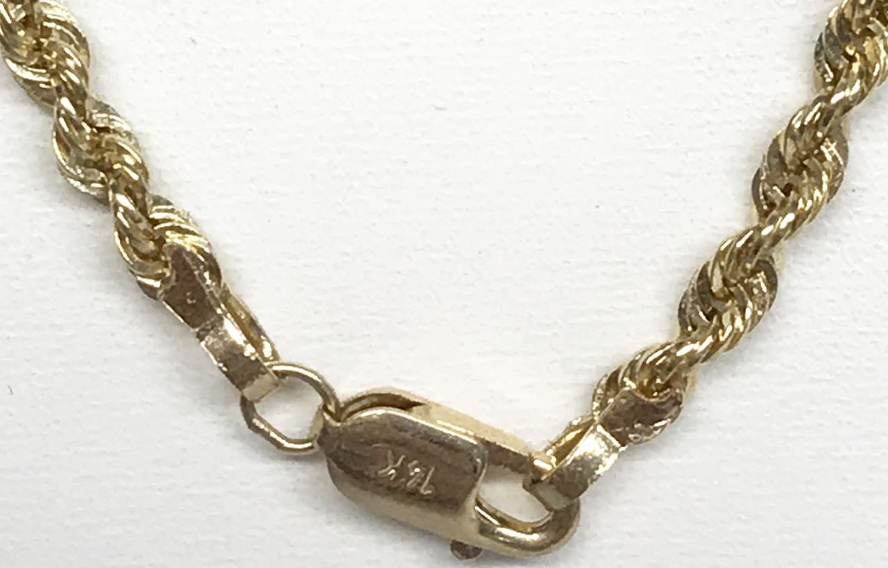 24" Link Chain Necklace Stamped 14k Yellow Gold