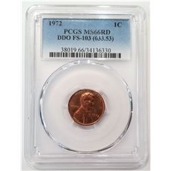 1972 1C PCGS MS66RD DDO FS-103 (033.53)