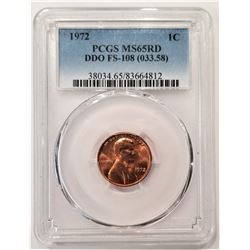 1972 1C PCGS MS65RD DDO FS-108 (033.58)