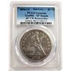 Image 1 : 1870-CC MINT ERROR $1 PCGS GENUIN GRAFFITI - XF DETAILS 60 DEGREE CW ROTATED DIES SEATED LIBERTY