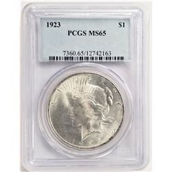 1923 S$1 MS65 PCGS PEACE DOLLAR