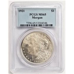 1921 S$1 MS65 PCGS MORGAN SILVER DOLLAR