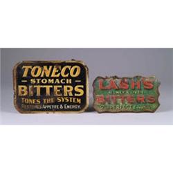 LOT OF 2 BITTERS SIGNS