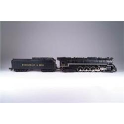 MTH 4-8-4 614 DIECAST LOCO, 12 WHEEL C & O TENDER