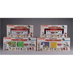 LOT OF 9 MICKEY MOUSE TRAIN CARS