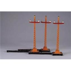 THREE LIONEL NO. 85 STANDARD GAUGE TELEGRAPH POLES