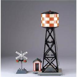 AMERICAN FLYER WATER TOWER AND CROSSING SIGNAL