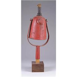 RED PAINTED TIN  PARADE TORCH
