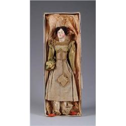 EXTREMELY FINE 16” ALL ORIGINAL PAPIER MACHE DOLL