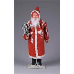 13” RED COAT SANTA CANDY CONTAINER
