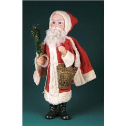 RARE 18” BISQUE FACE FATHER CHRISTMAS