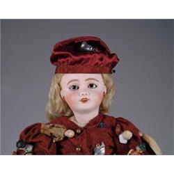 17” BISQUE-HEADED PEDDLER DOLL