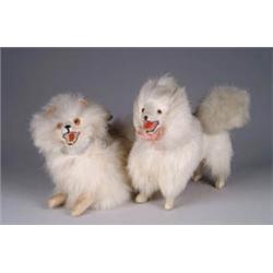 PAIR OF 2 SPITZ DOGS CANDY CONTAINERS