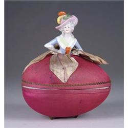 PINCUSHION EGG CANDY CONTAINER