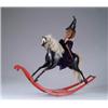 Image 1 : CLOCKWORK ROCKING HORSE WITH MONKEY ASTRIDE