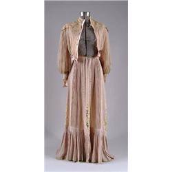 FANCY MAUVE LACE TWO-PIECE VICTORIAN OUTFIT