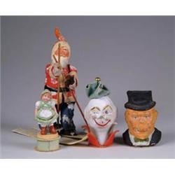 LOT OF FOUR PAPIER MACHÉ CANDY CONTAINERS